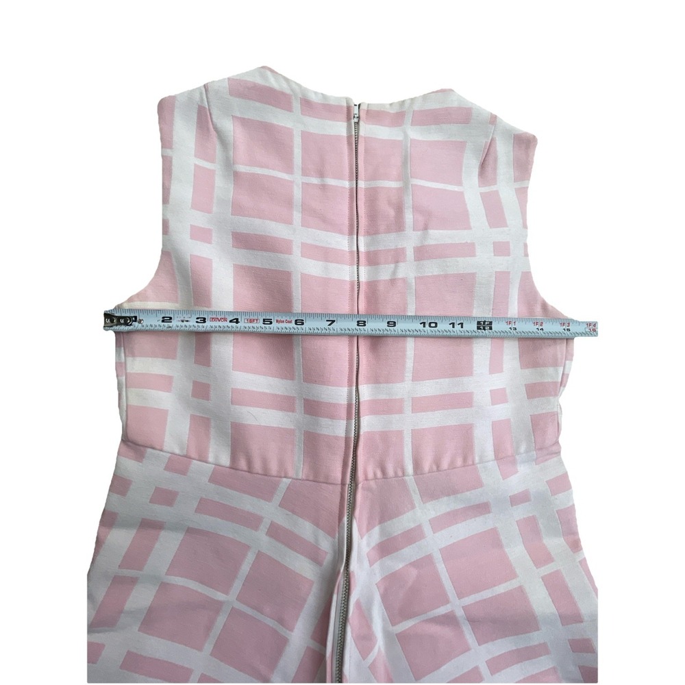 Vintage 1960s Eloise Curtis Happenstance Pink & White Mod Shift Dress Sleeveless - Picture 11 of 14